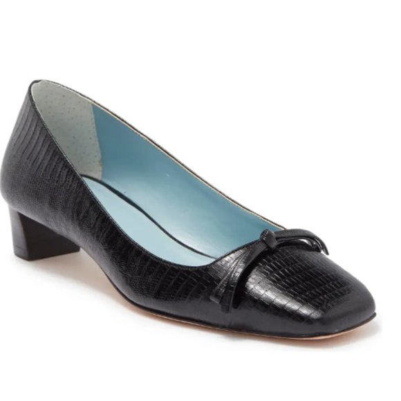 Frances Valentine Mary Embossed Leather Dress Pump In Black - Picture 8 of 12